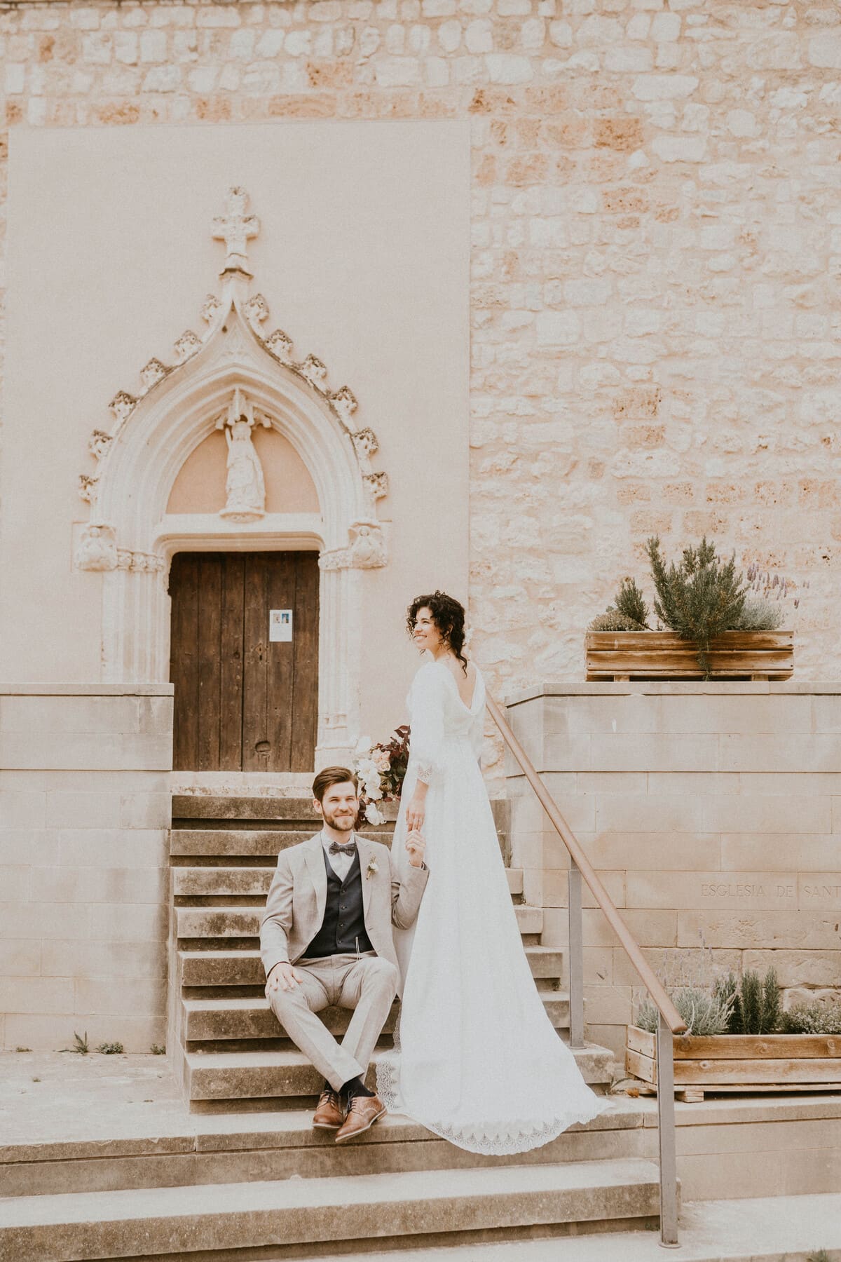 Boda en Can Morei: detalles del vestido de la novia