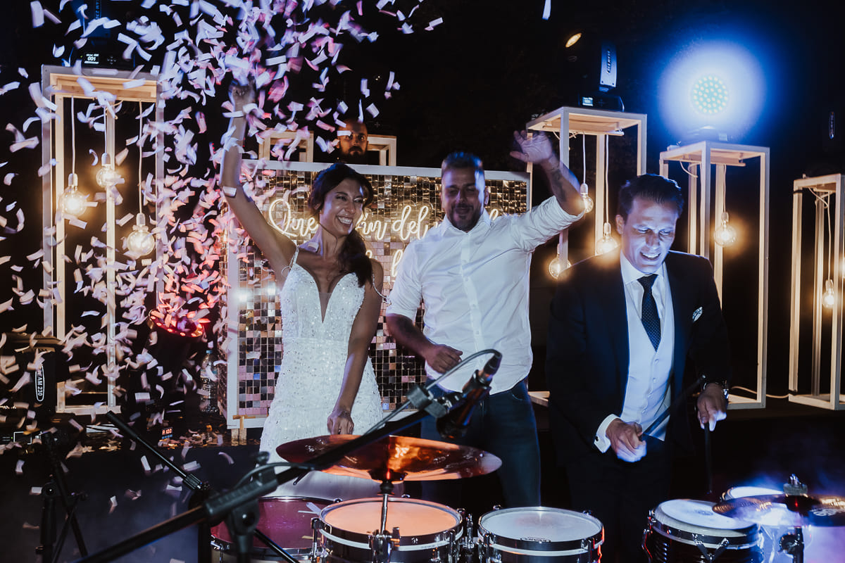 Boda en Cavas Codorníu: primeros momentos como pareja casada